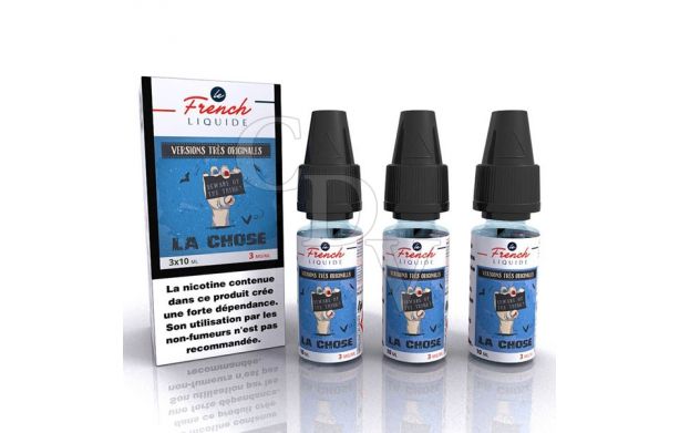 la chose cigarette électronique E-liquide La Chose Le French Liquide, e liquide saveurs café, caramel et  fruits secs